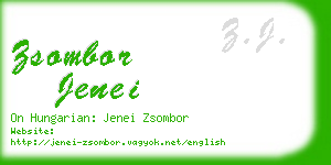 zsombor jenei business card